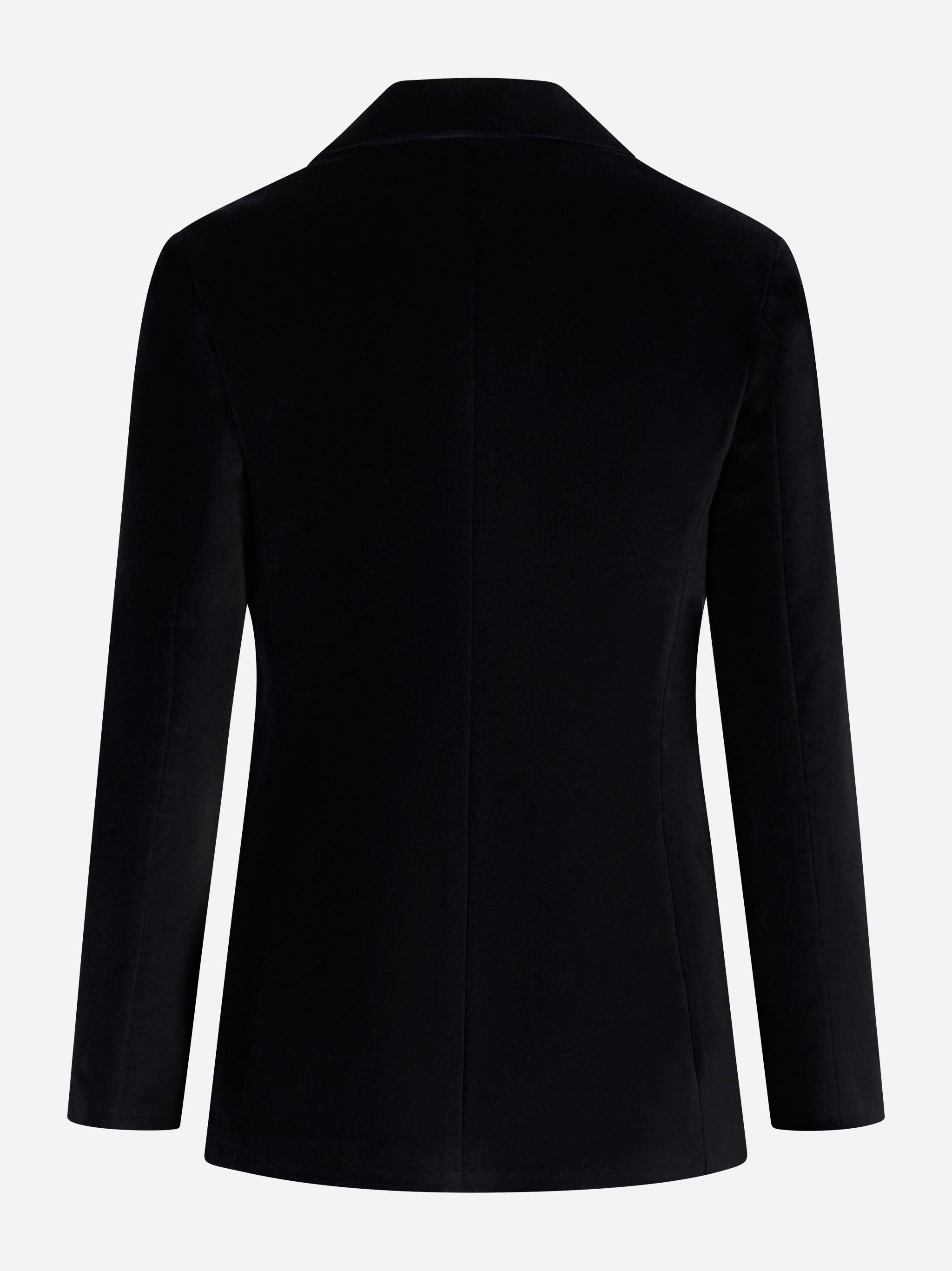 Blazer in velluto liscio nero