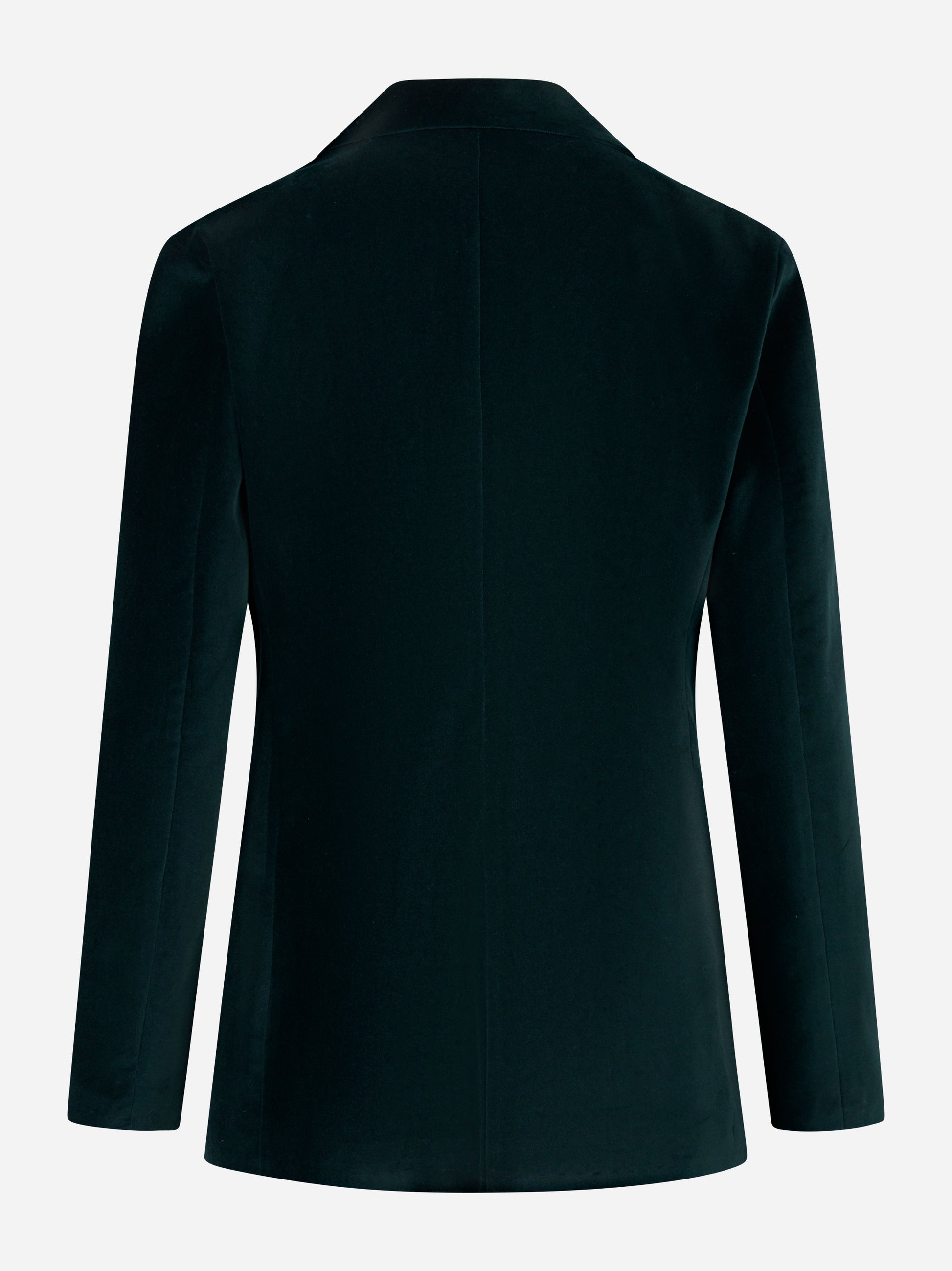 Blazer in velluto liscio verde