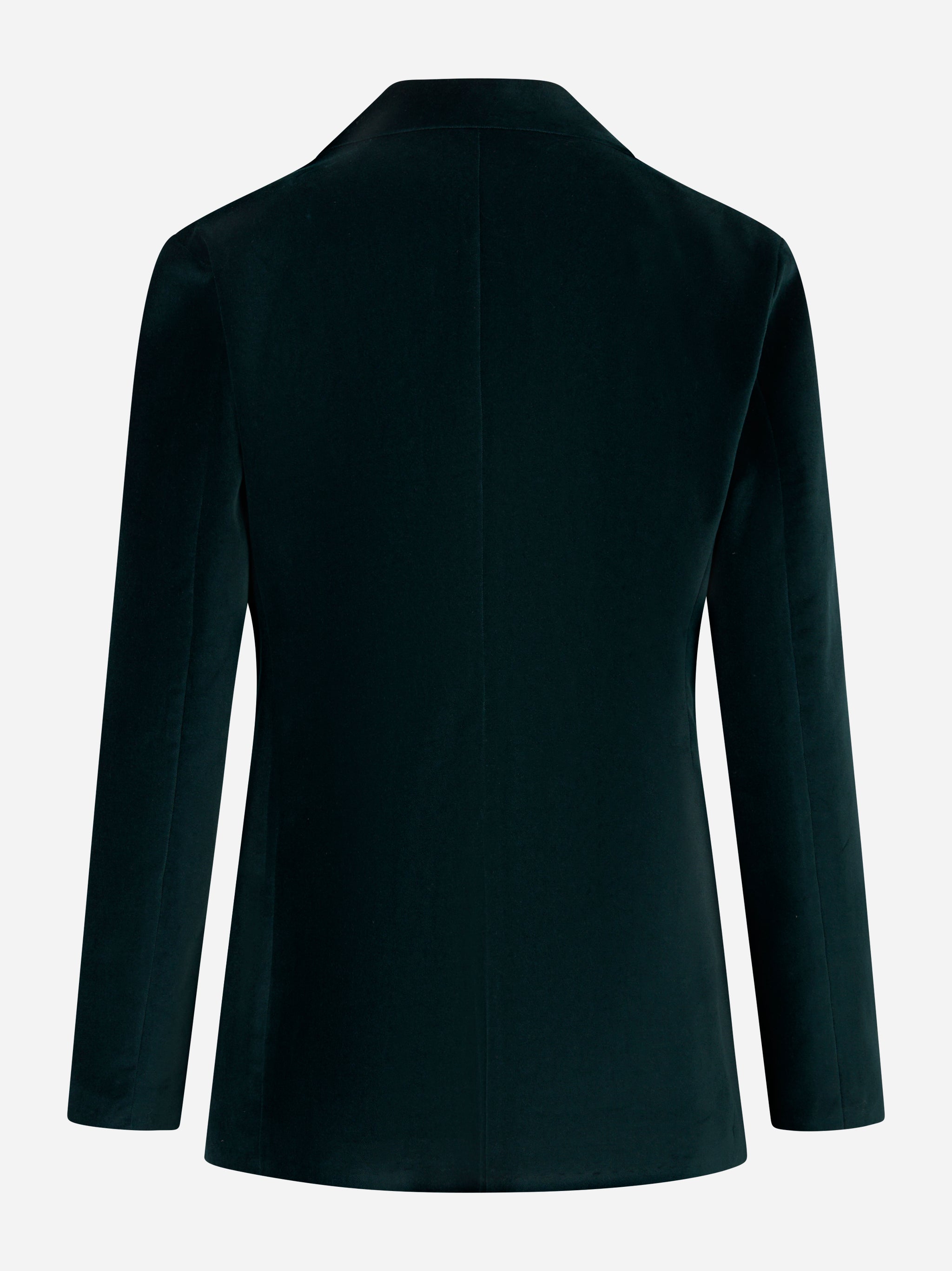 Blazer in velluto liscio verde