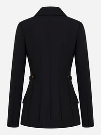 Elisabetta Franchi Giacca in crepe leggero con dettagli gioiello GI17556E2110