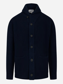 Cardigan Glasgow in lana Blu