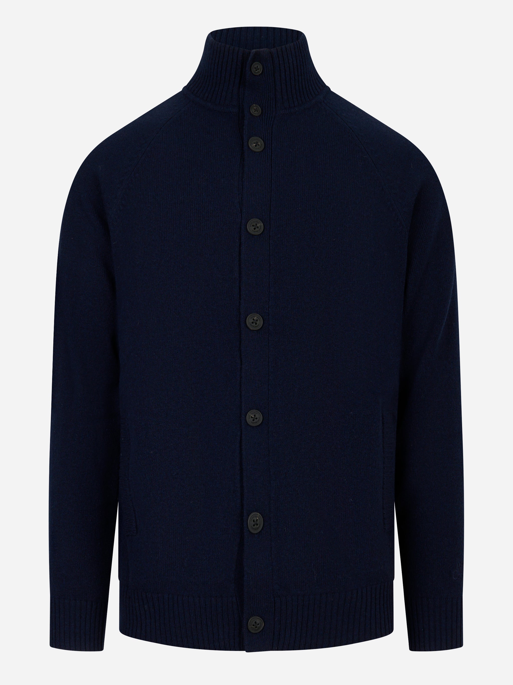 Cardigan Galway in lambswool Blu