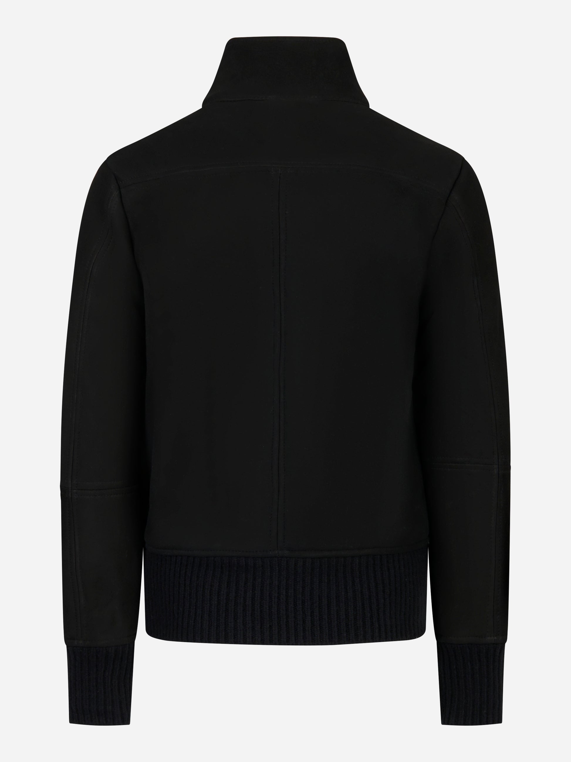 Cardigan in shearling nero