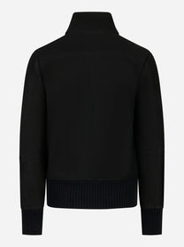 Cardigan in shearling nero