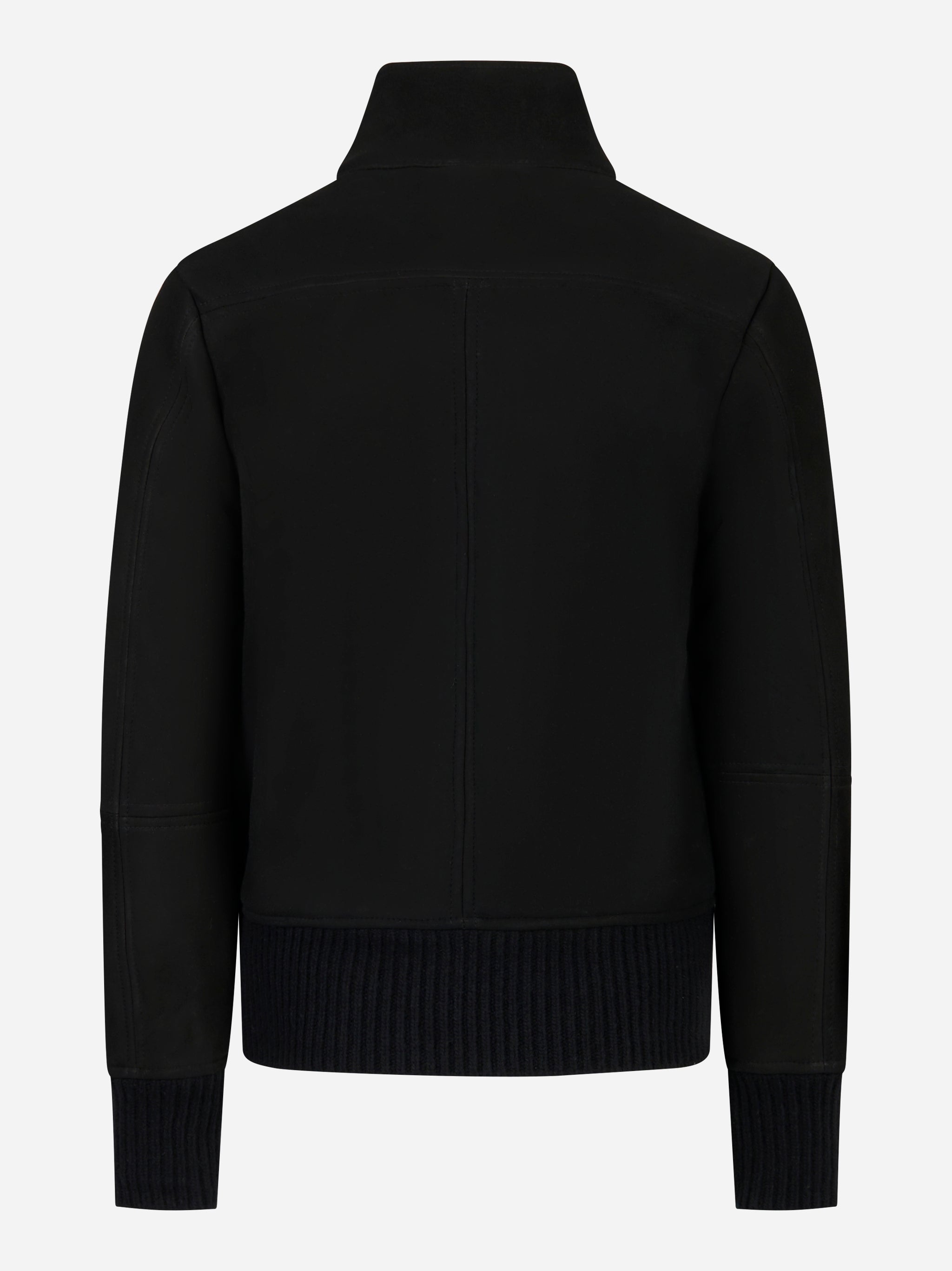 Cardigan in shearling nero