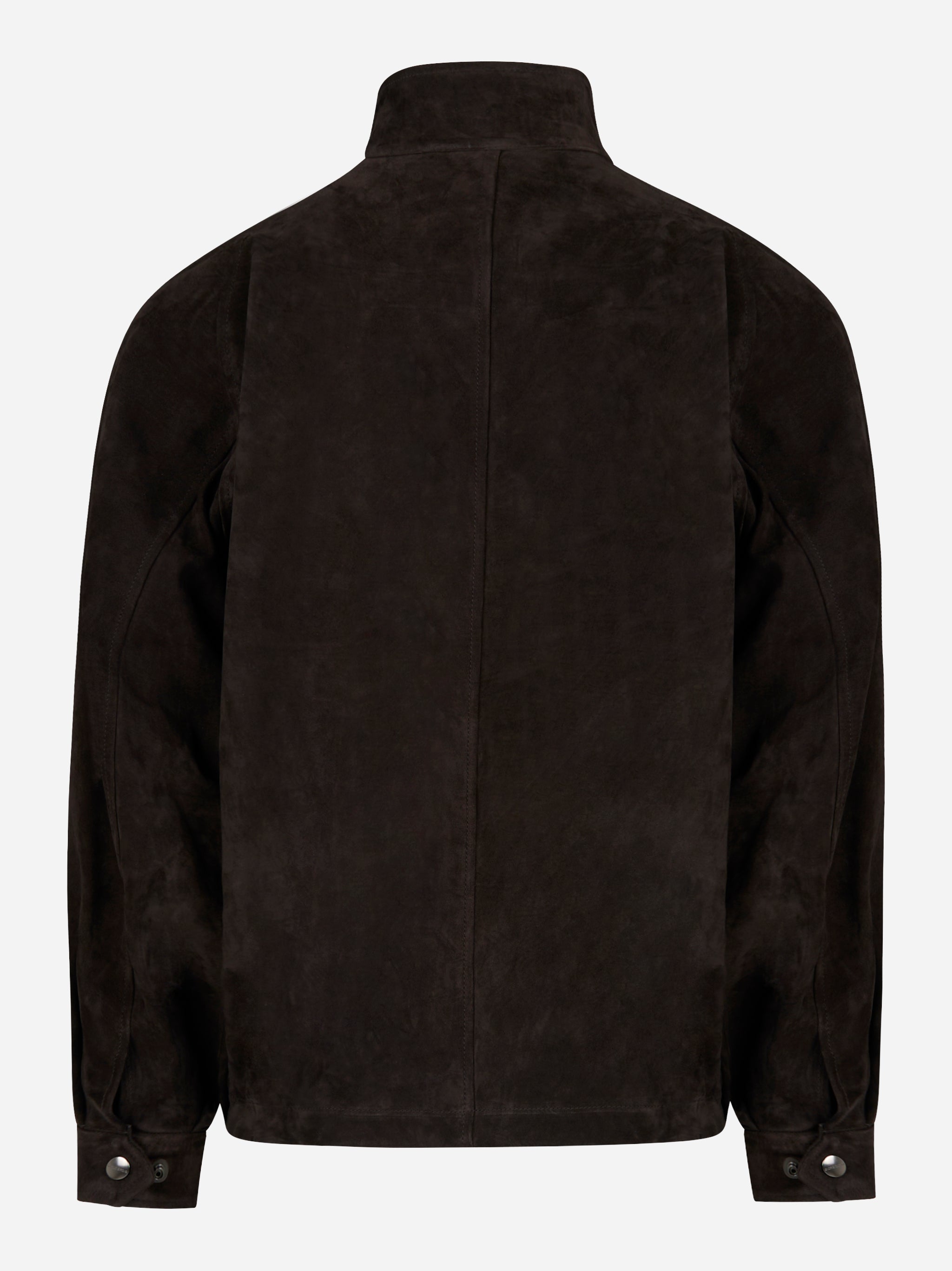 Giacca oversize marrone in vitellino velour