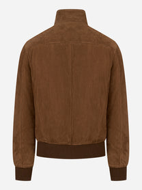 Bomber nuvola in suede con interno in piuma Beige