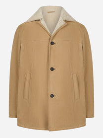 Shearling Steve con bottoni Beige