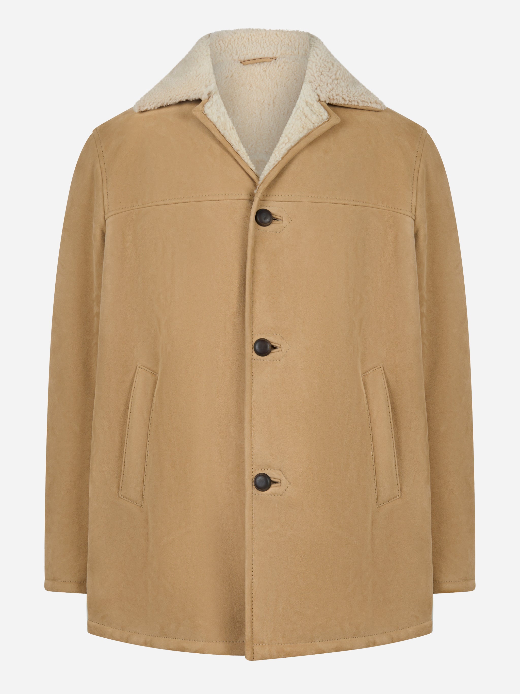 Shearling Steve con bottoni Beige