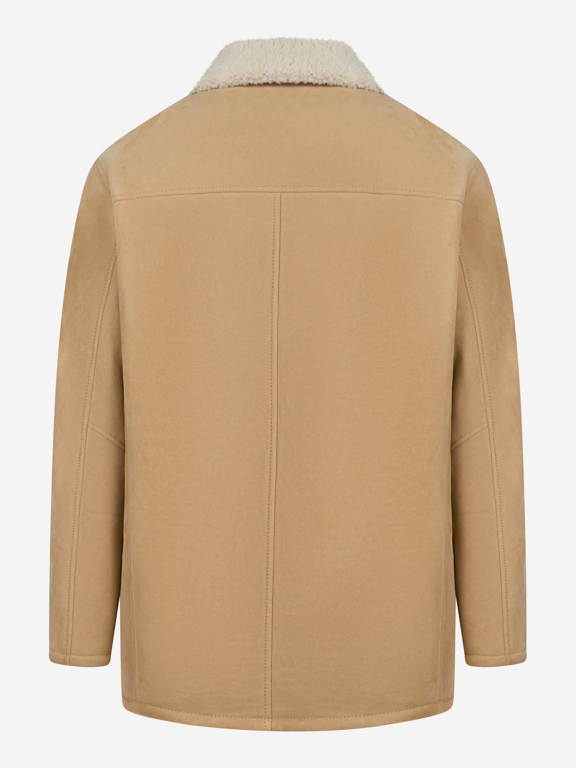 Shearling Steve con bottoni Beige