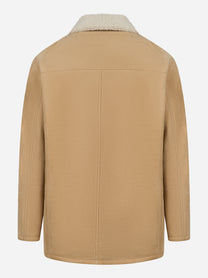 Shearling Steve con bottoni Beige