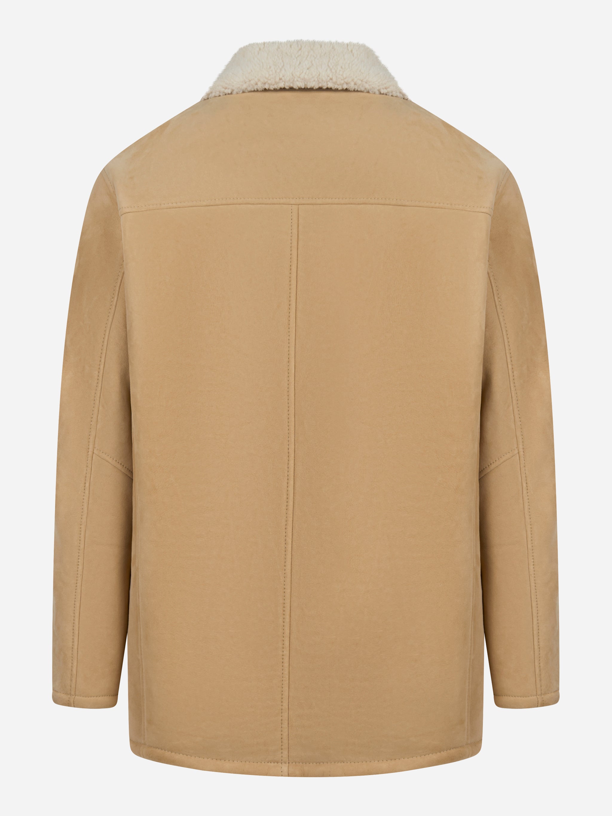 Shearling Steve con bottoni Beige