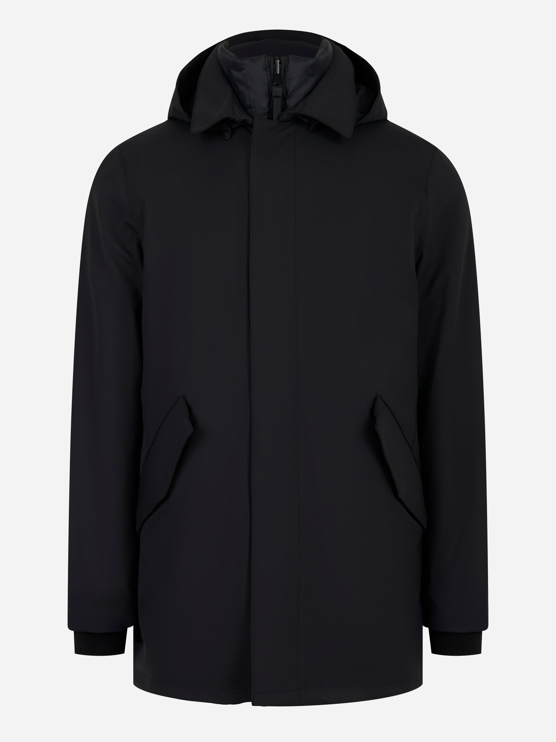 Cappotto Hachiko in nylon con interno in primeloft Nero