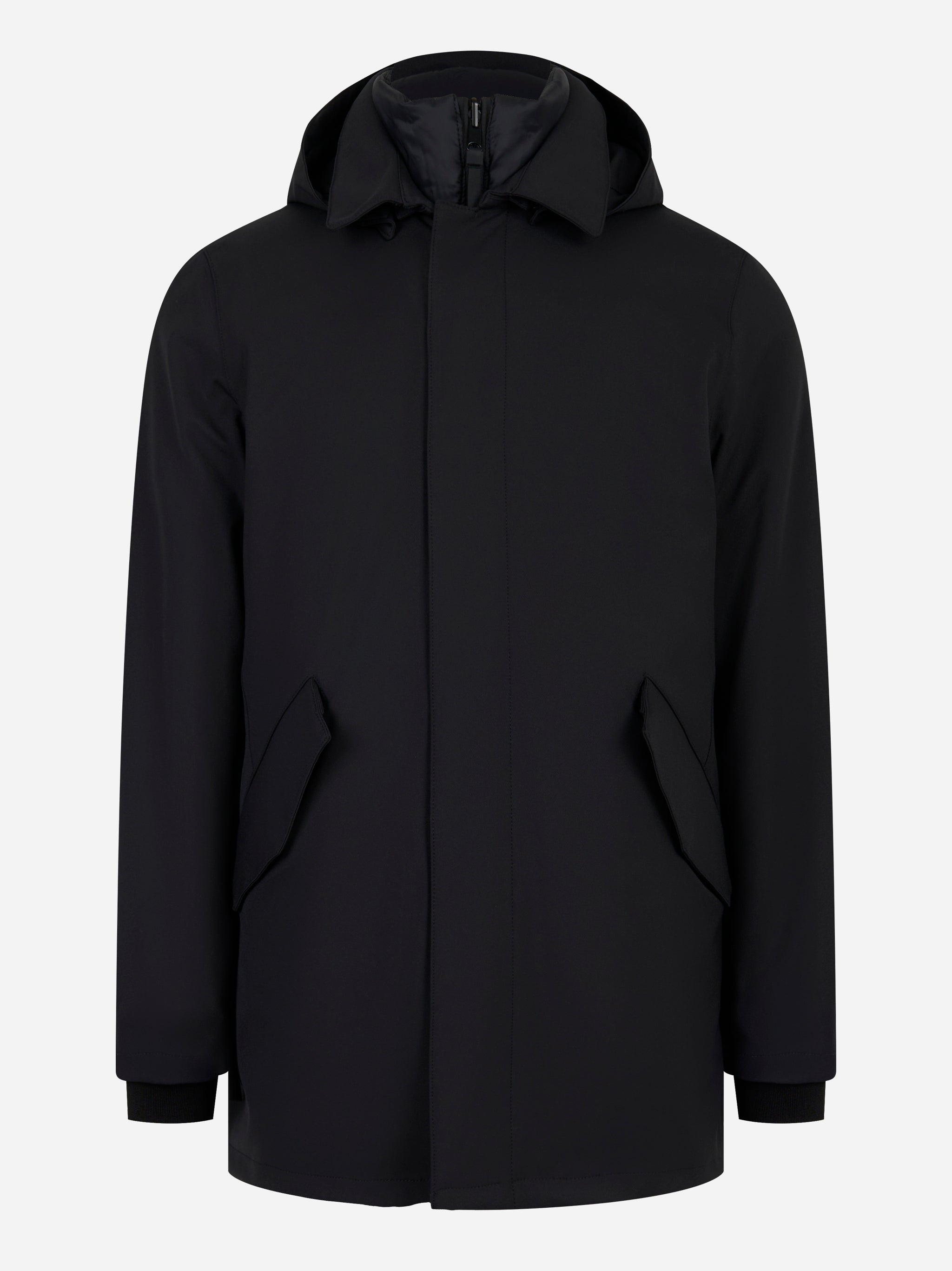 Cappotto Hachiko in nylon con interno in primeloft Nero