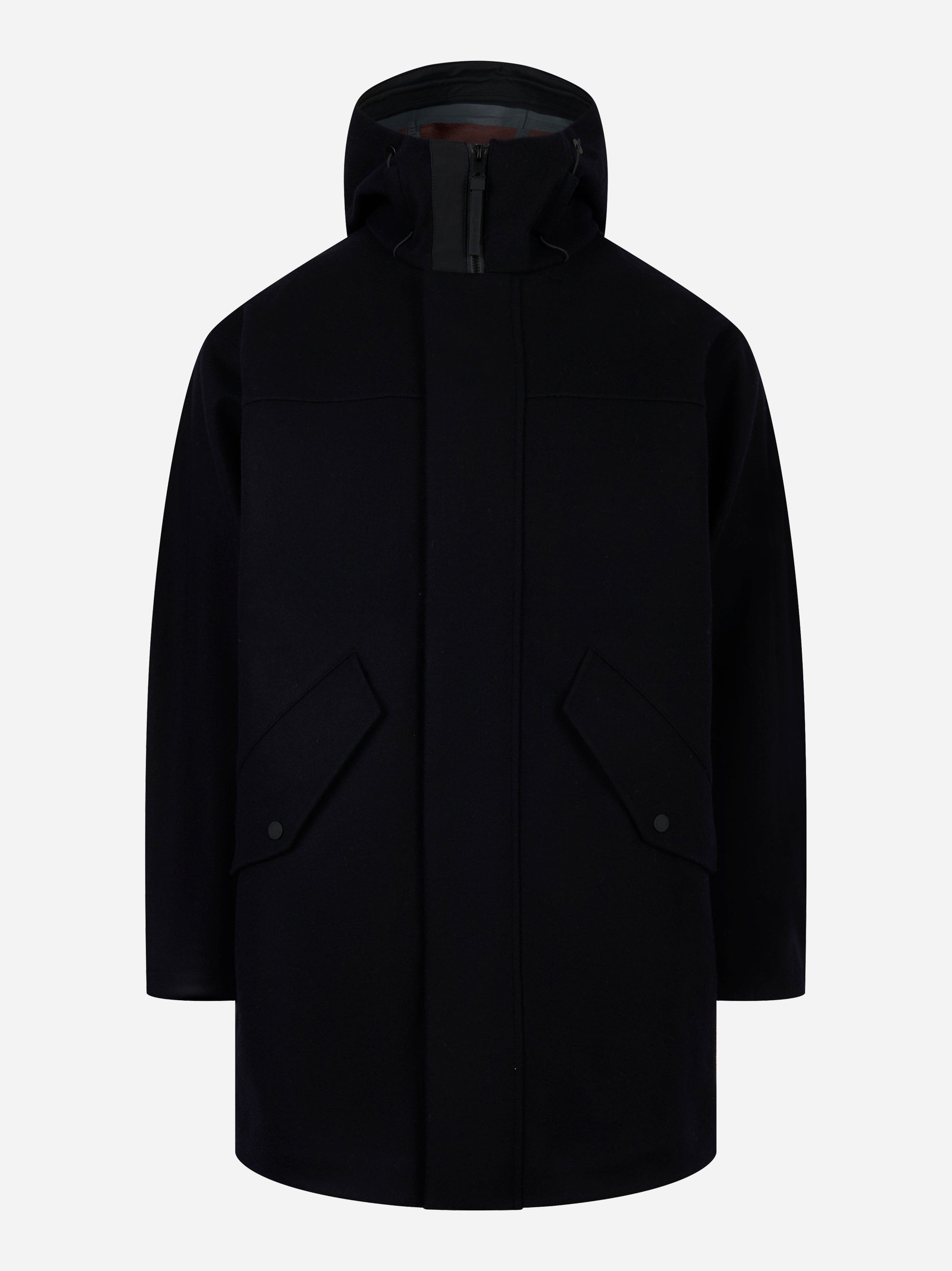 Parka sfoderato Himeg in lana e cashmere Blu