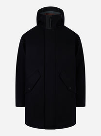 Parka sfoderato Himeg in lana e cashmere Blu