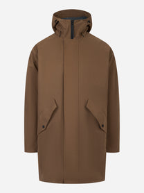 Parka con interno staccabile in nylon Marrone