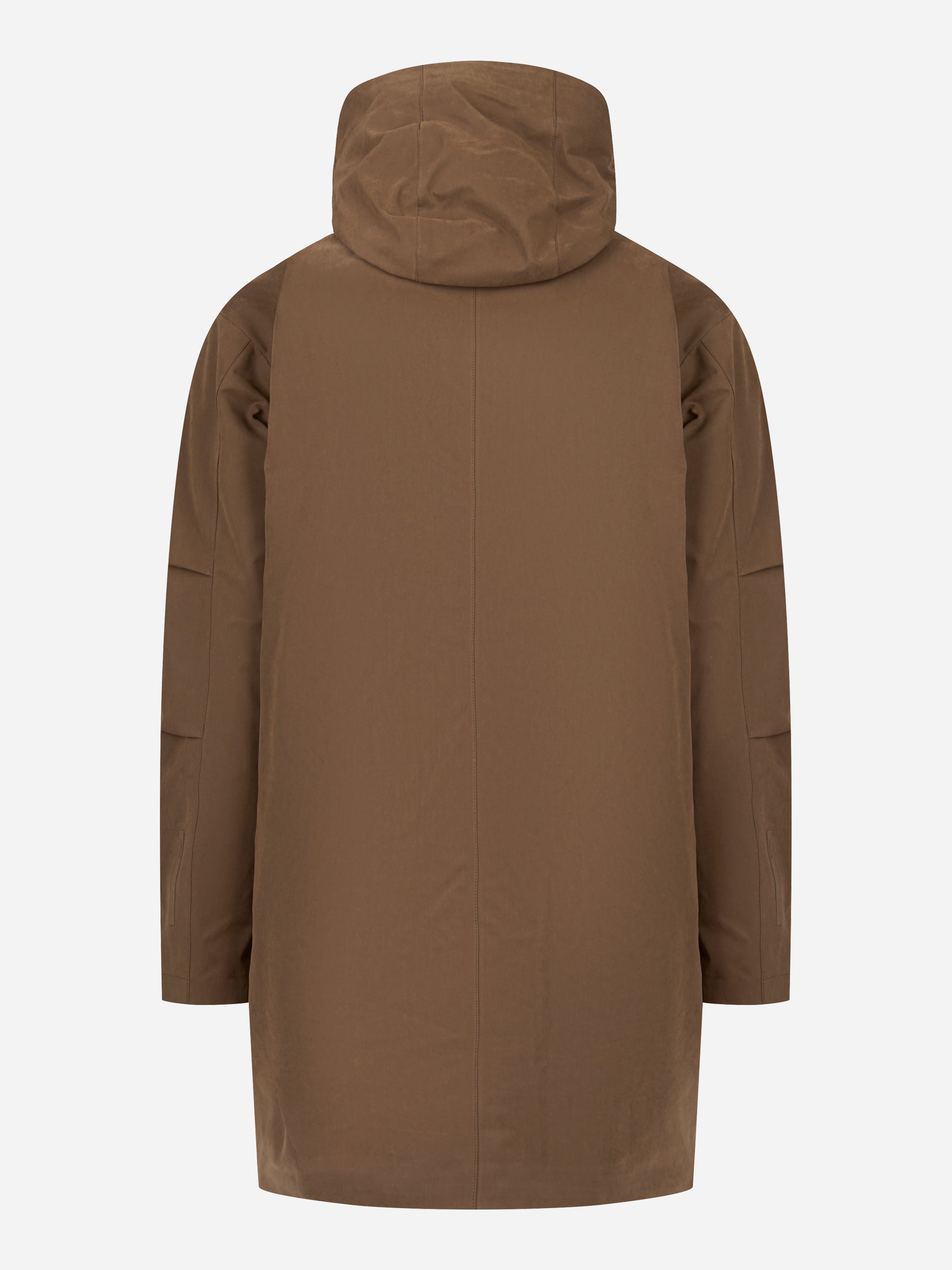 Parka con interno staccabile in nylon Marrone
