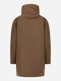 Parka con interno staccabile in nylon Marrone