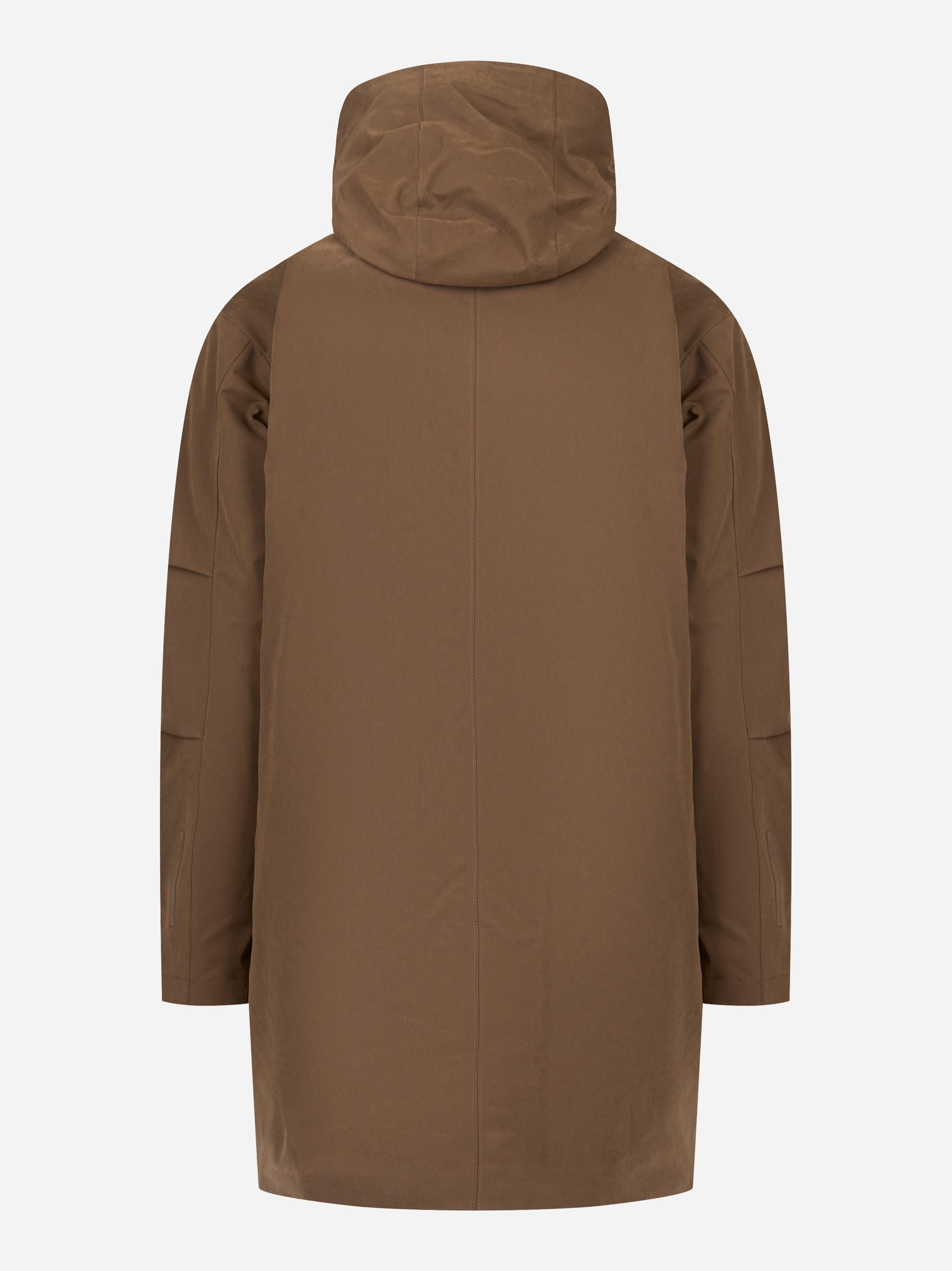 Parka con interno staccabile in nylon Marrone