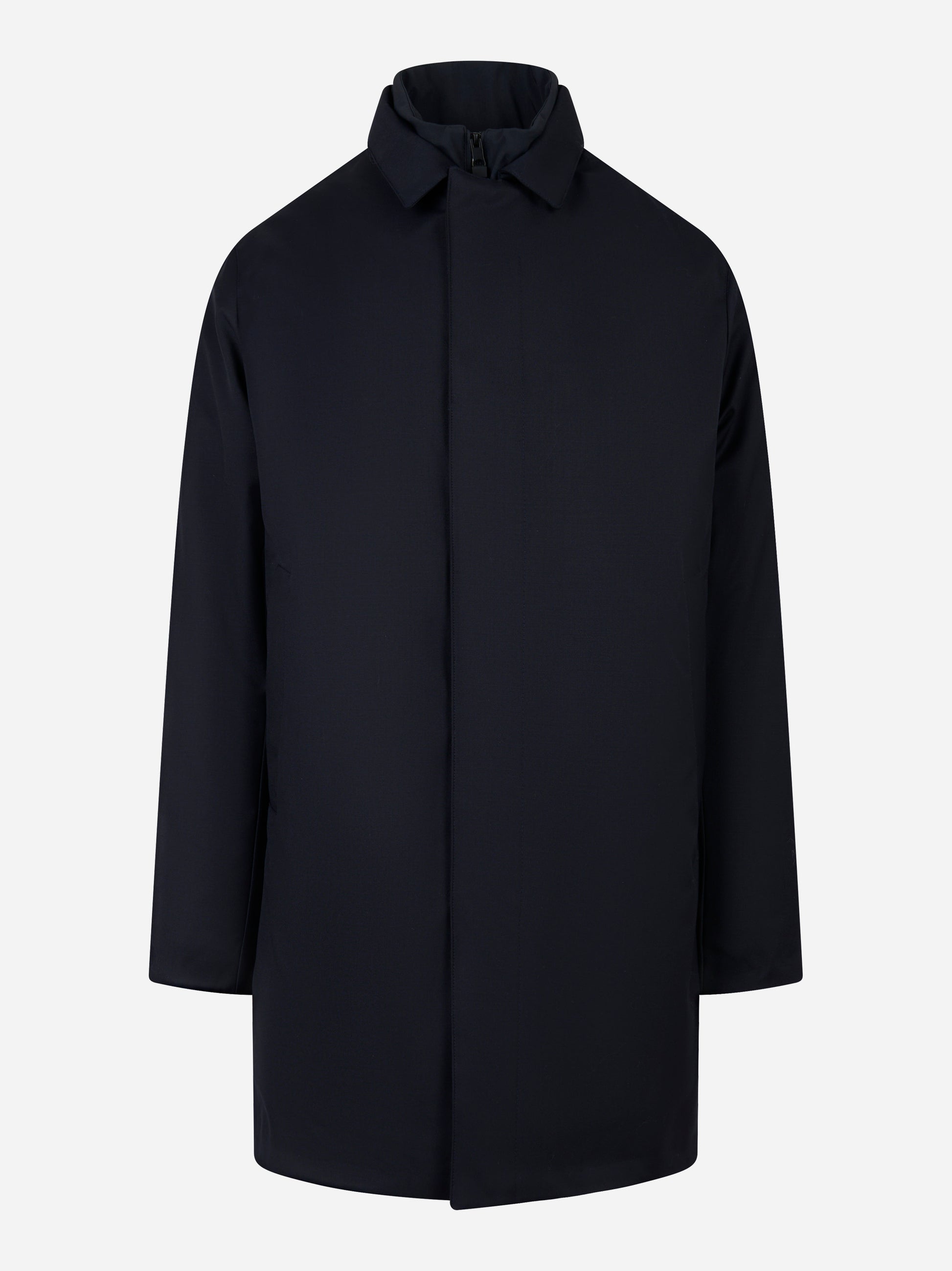 Cappotto Hokkaido in misto lana con interno in primeloft Blu