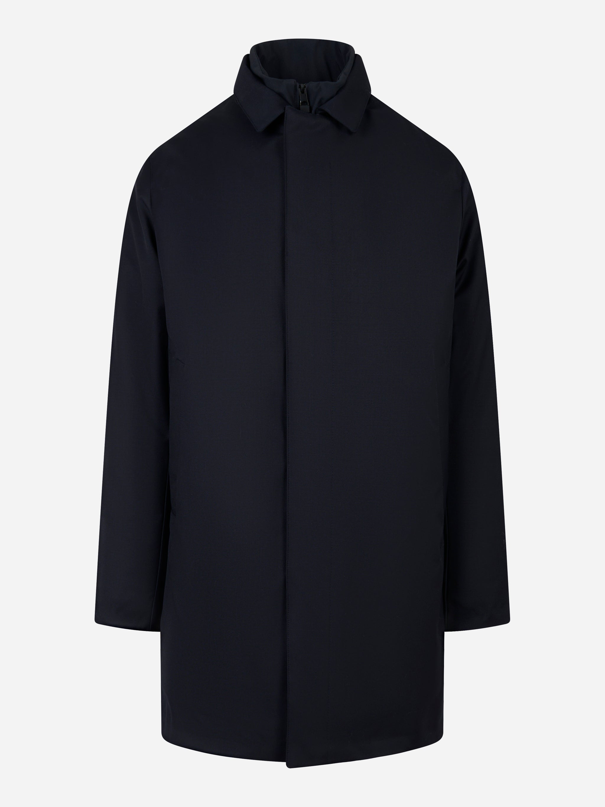 Cappotto Hokkaido in misto lana con interno in primeloft Blu