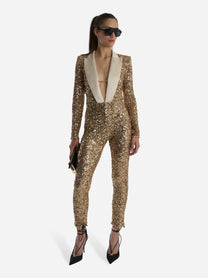 Tuta Red Carpet in full paillettes Oro