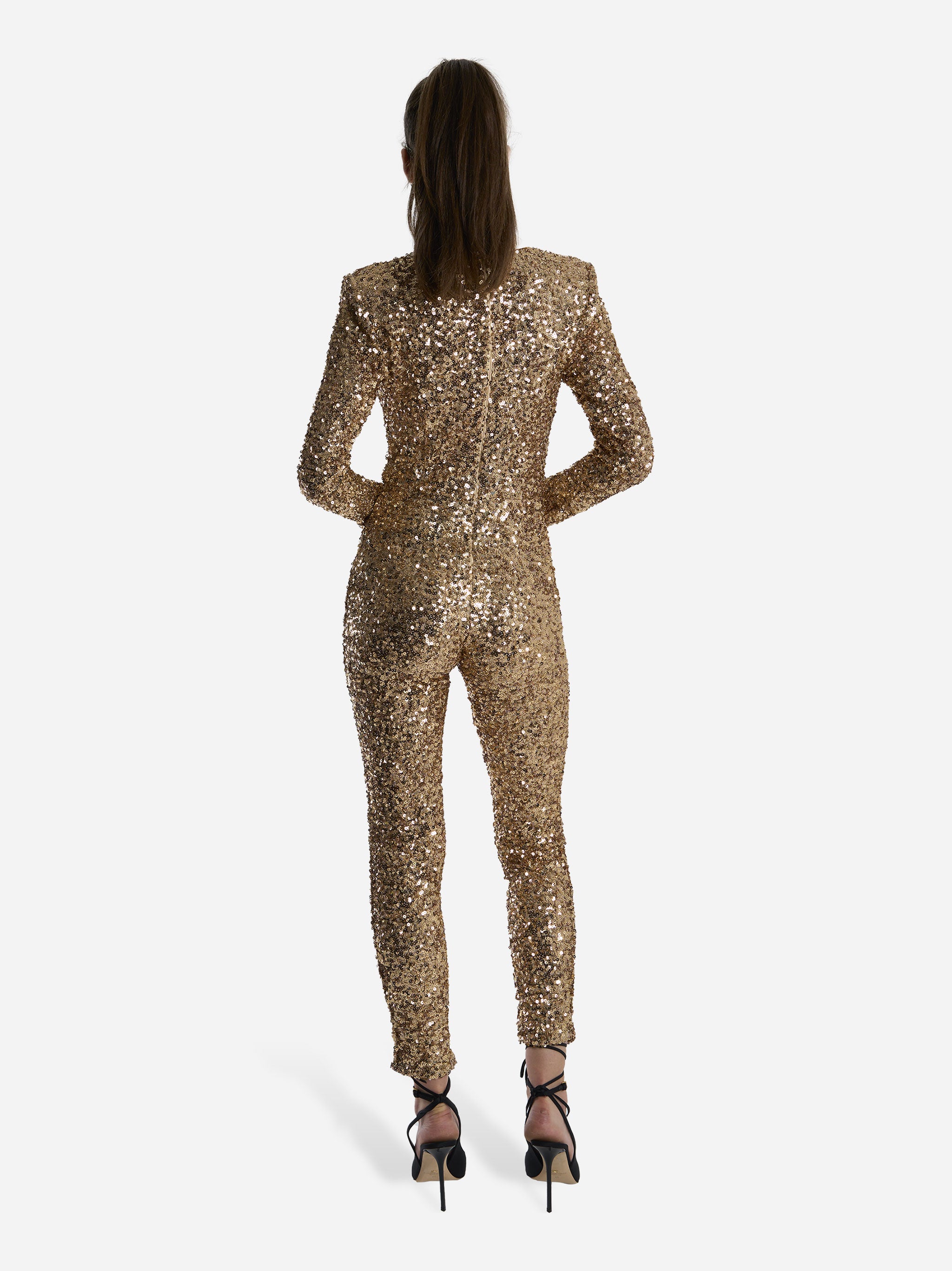 Tuta Red Carpet in full paillettes Oro