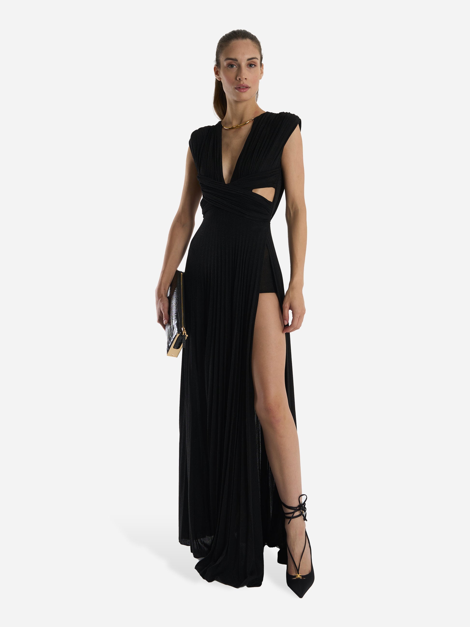 Abito Red Carpet in jersey lurex Nero