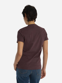 T-shirt in jersey di cotone Bordeaux
