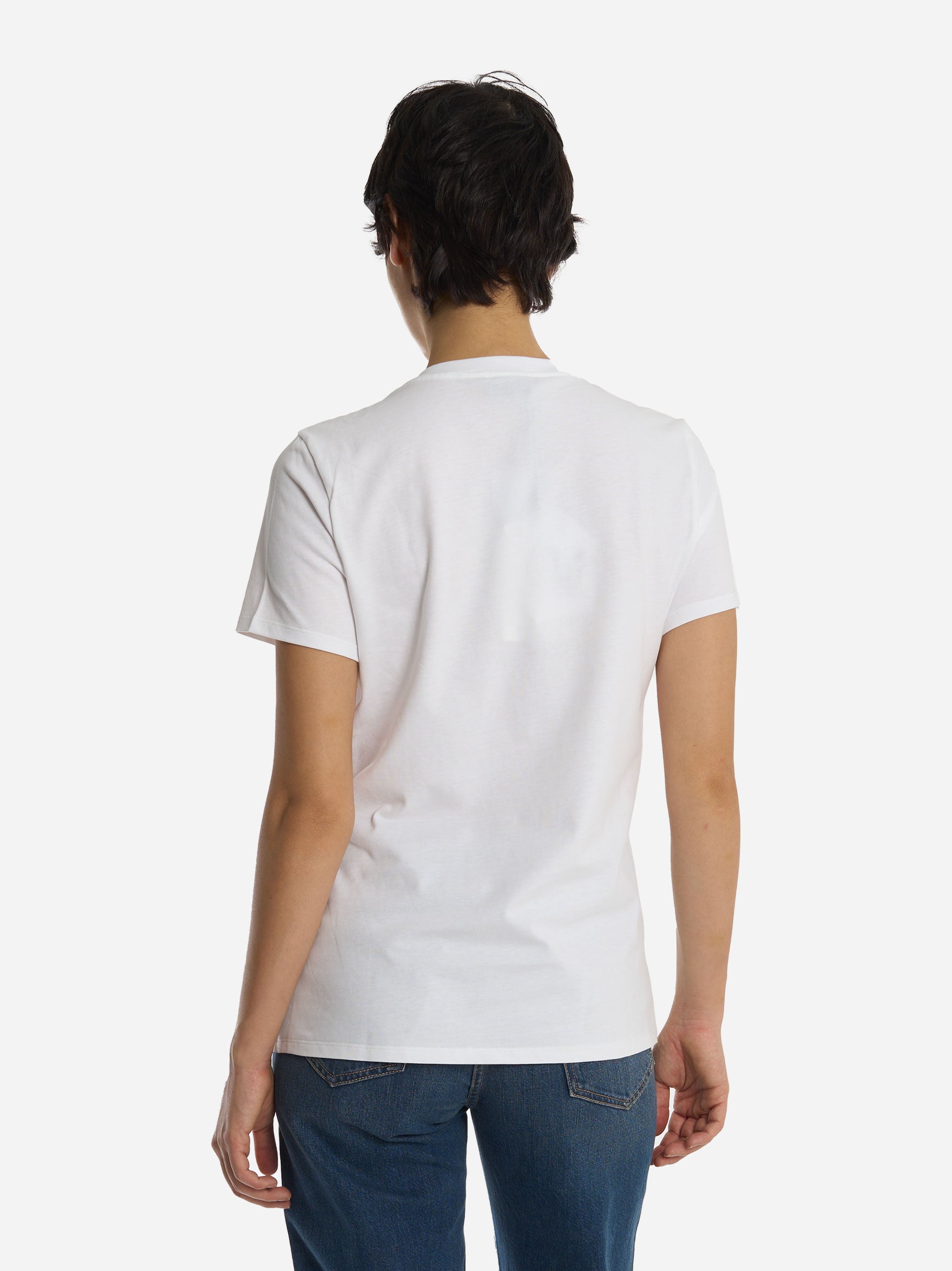 T-shirt in jersey di cotone Bianca