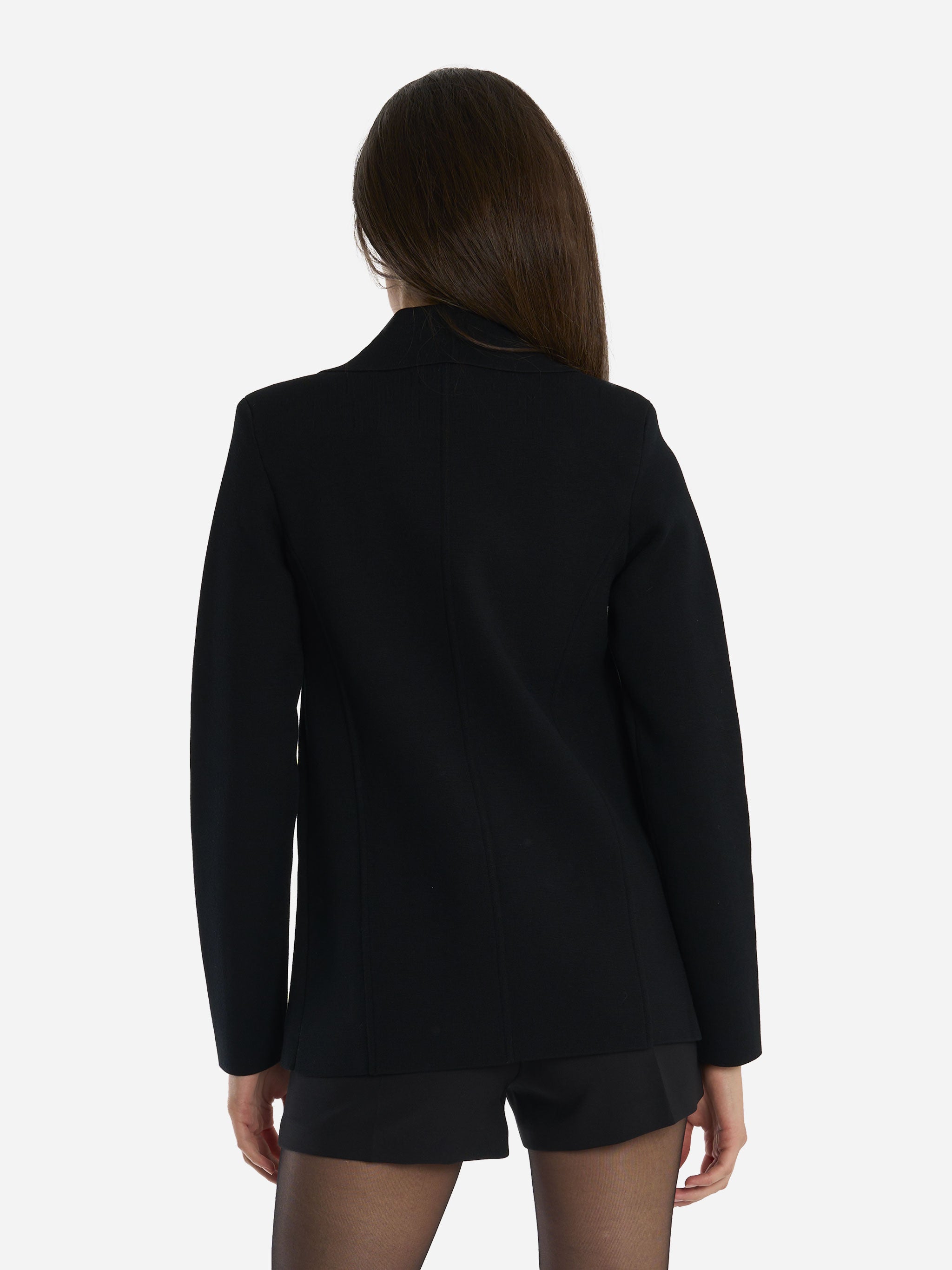 Giacca in maglia con ricamo Nera