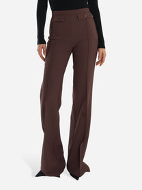 pantalone in doppio crepe Marrone