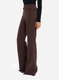 pantalone in doppio crepe Marrone