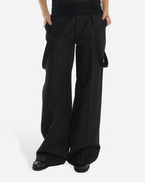 Pantalone Tecla con bretelle removibili Nero