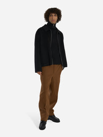 Maglia mezza zip in lana cashmere Nera