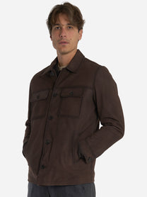 Giacca Nicholas in nabuk Marrone