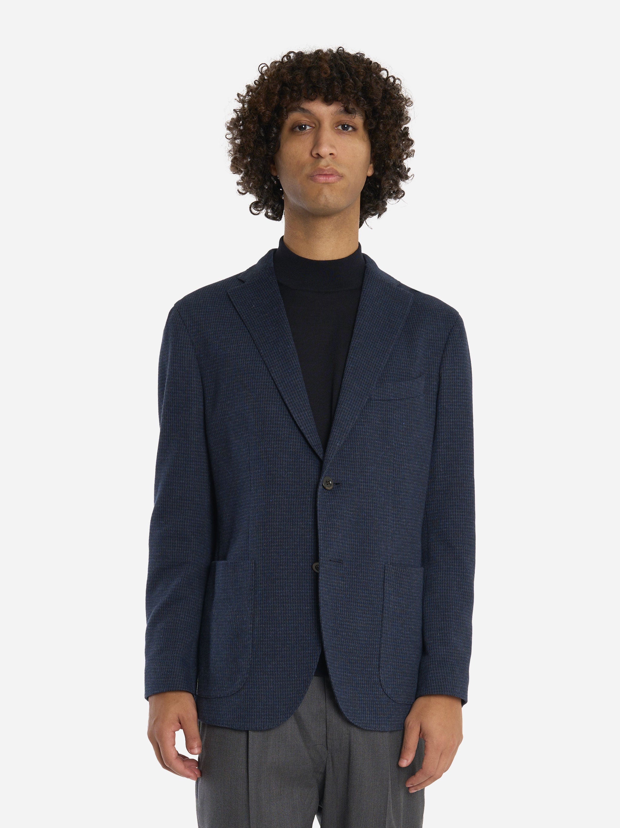 Blazer monopetto in jersey Blu