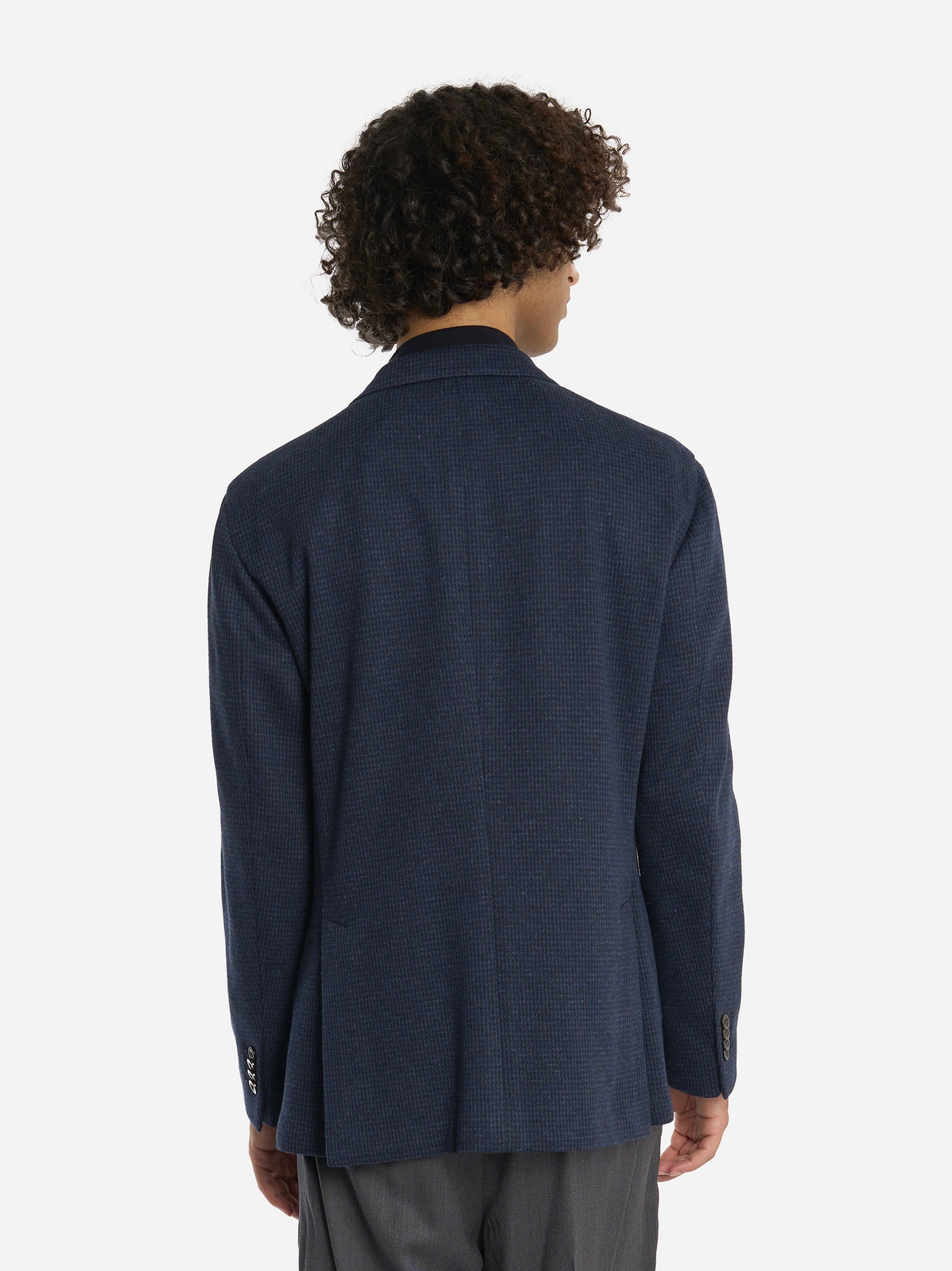 Blazer monopetto in jersey Blu