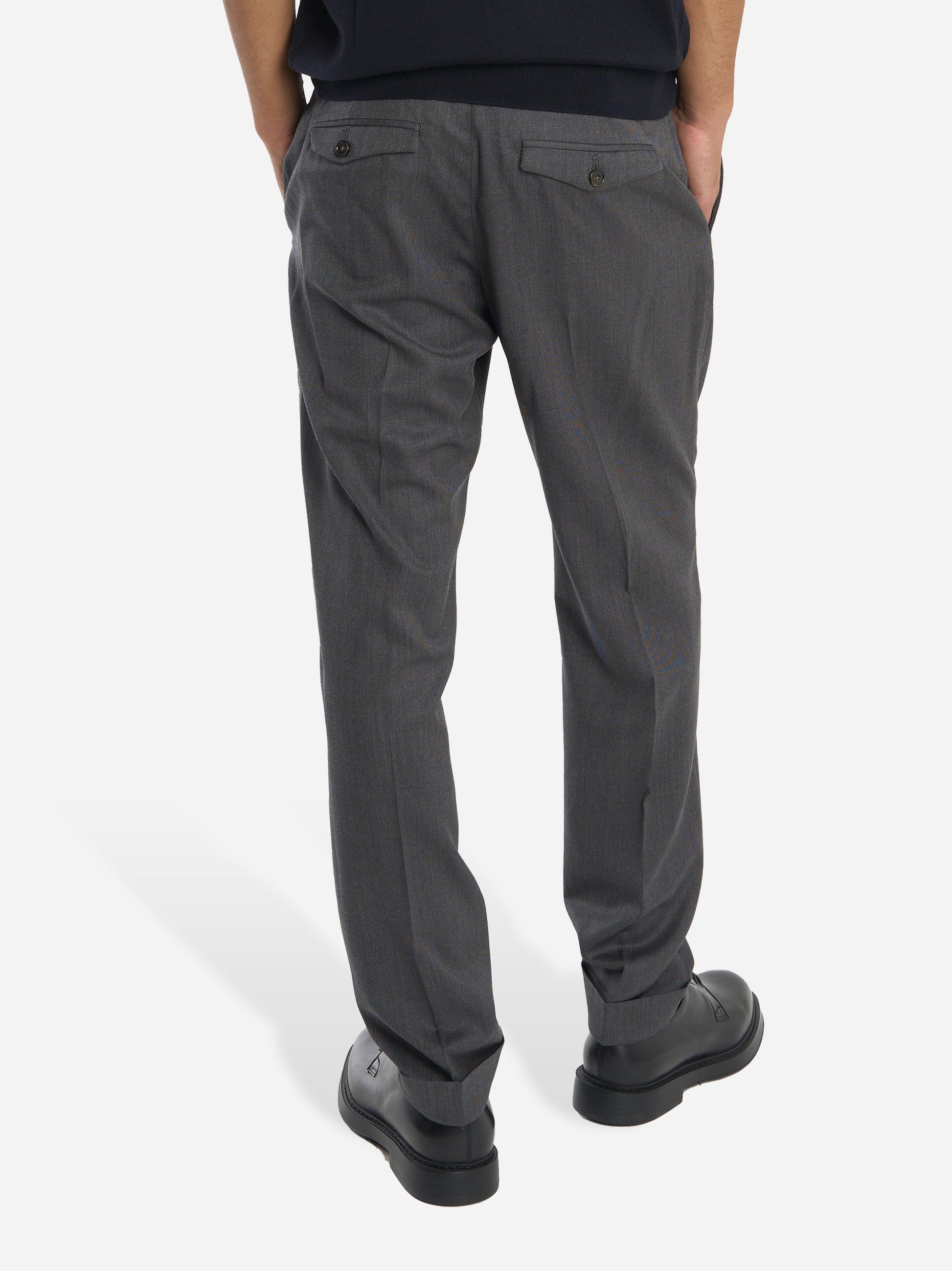 Pantalone Rebel carrot fit in lana stretch Grigio