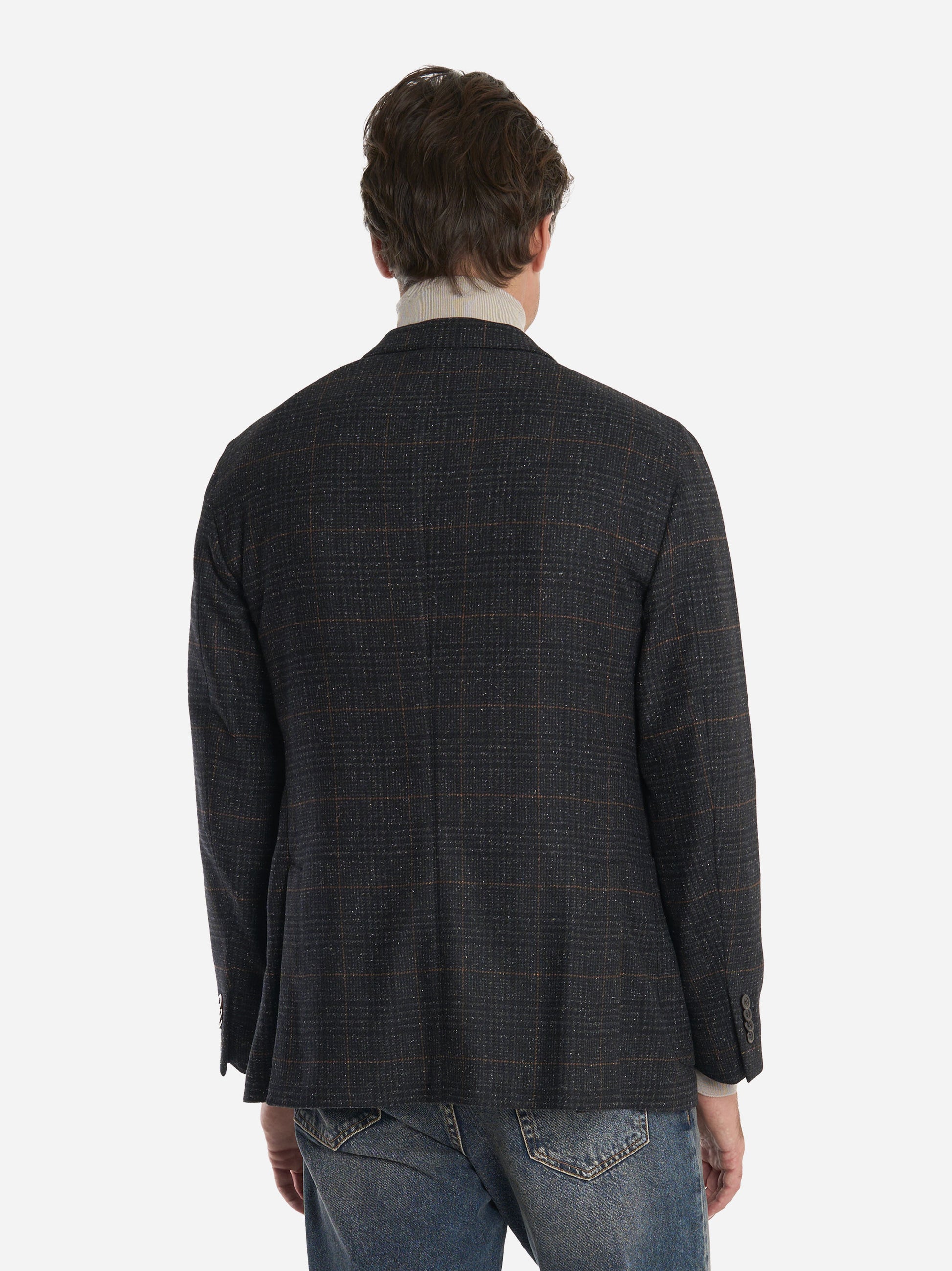 Blazer monopetto in lana Nero