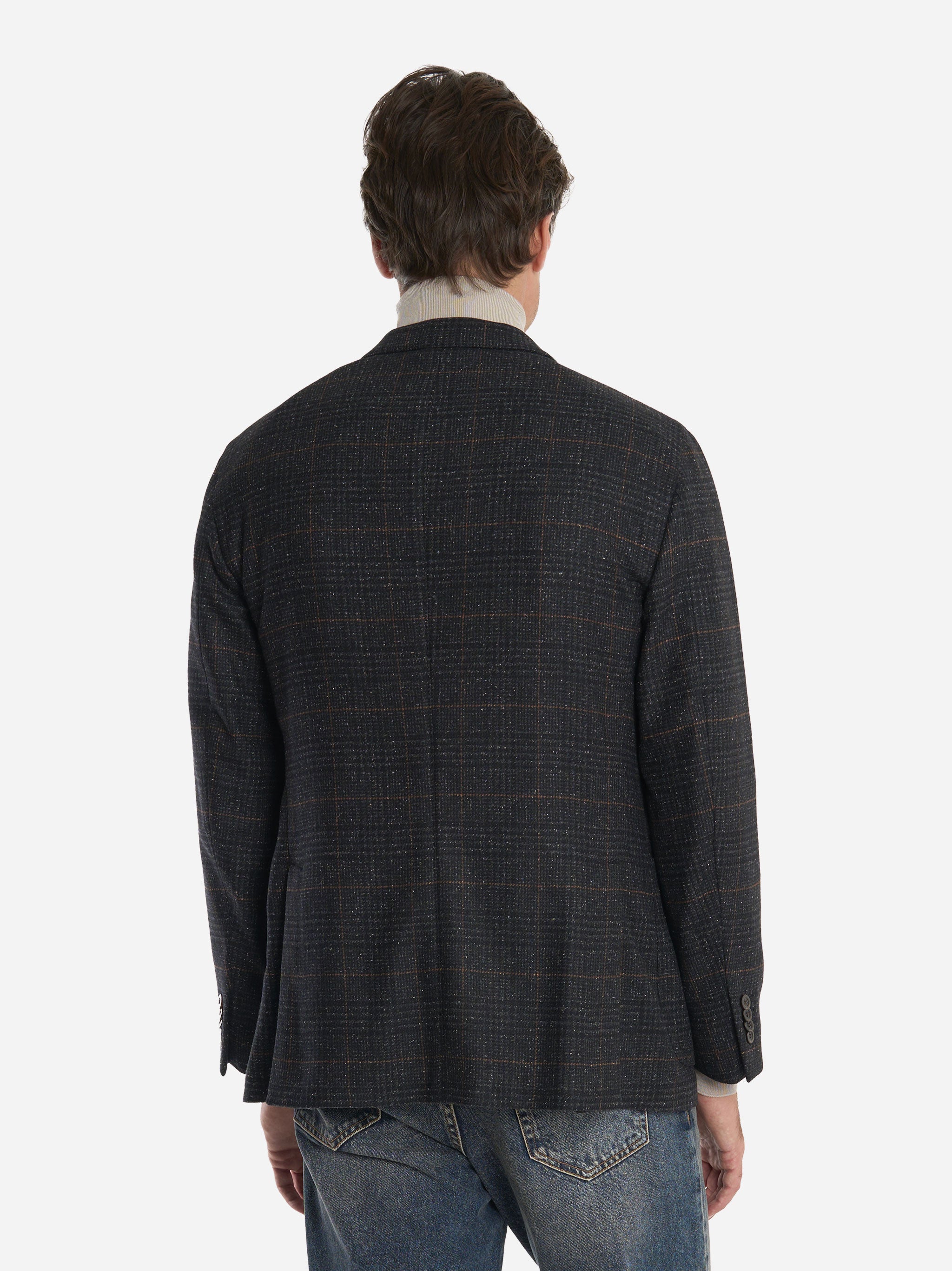 Blazer monopetto in lana Nero