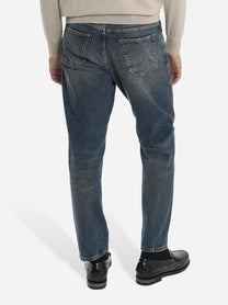 Jeans Carrot Fit Rebel in denim fermo blu