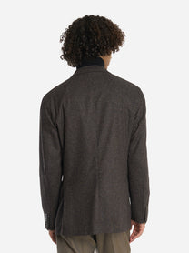 Blazer doppiopetto in donegal Marrone