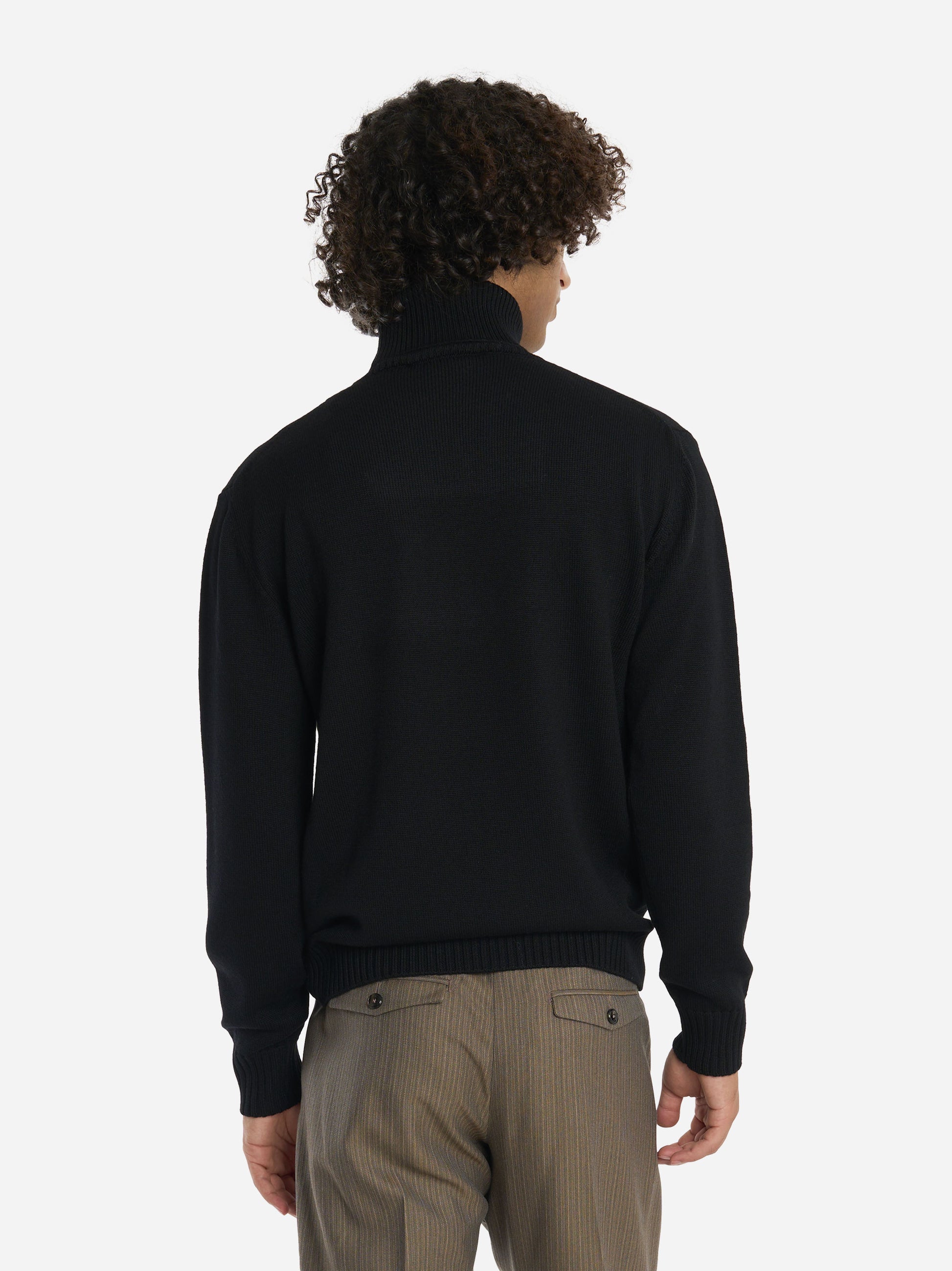 Dolcevita in lana merinos finezza 7 Nera