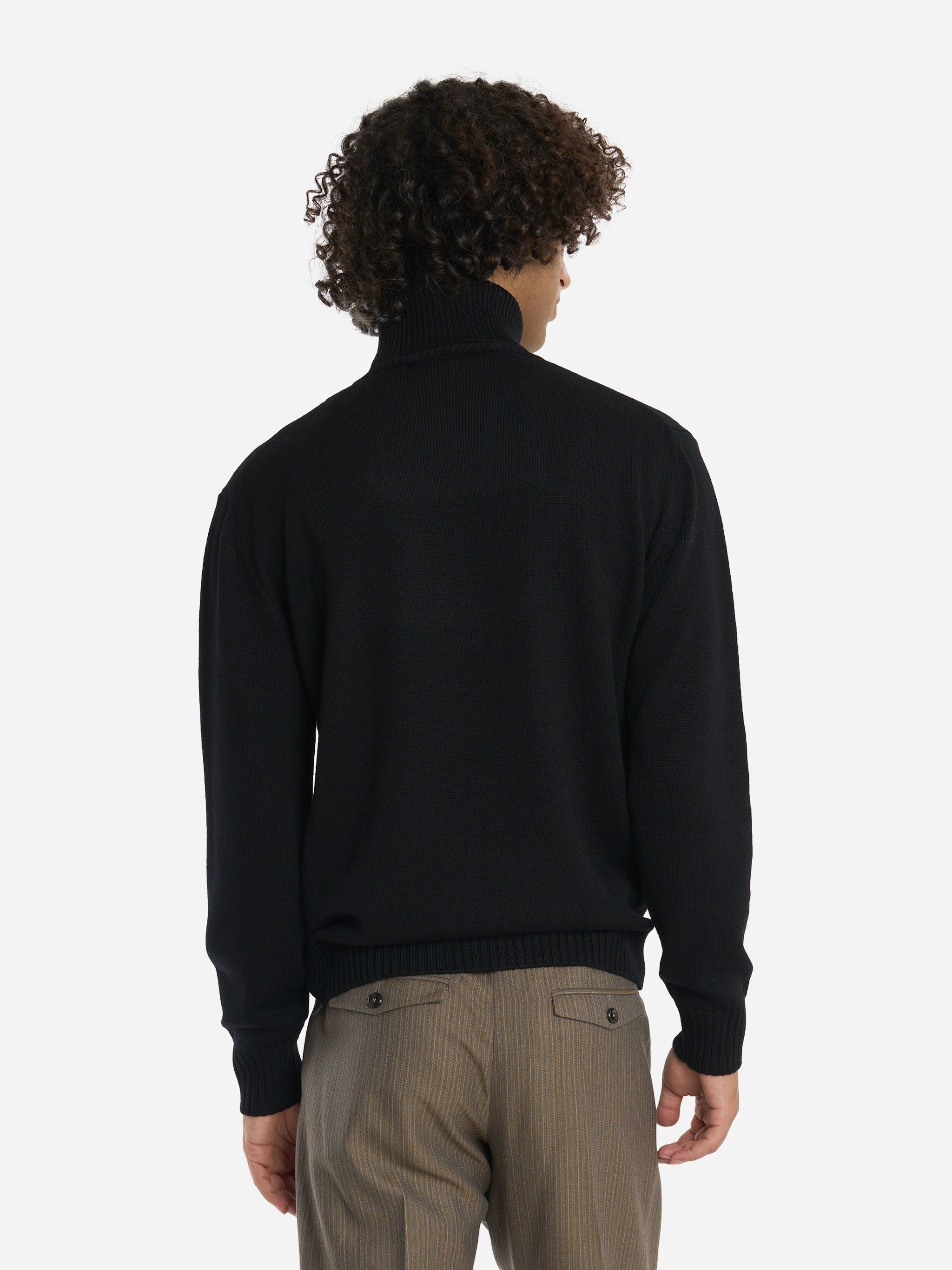 Dolcevita in lana merinos finezza 7 Nera