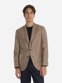 Blazer monopetto in lana Beige