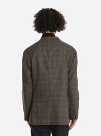 Blazer monopetto in lana Marrone