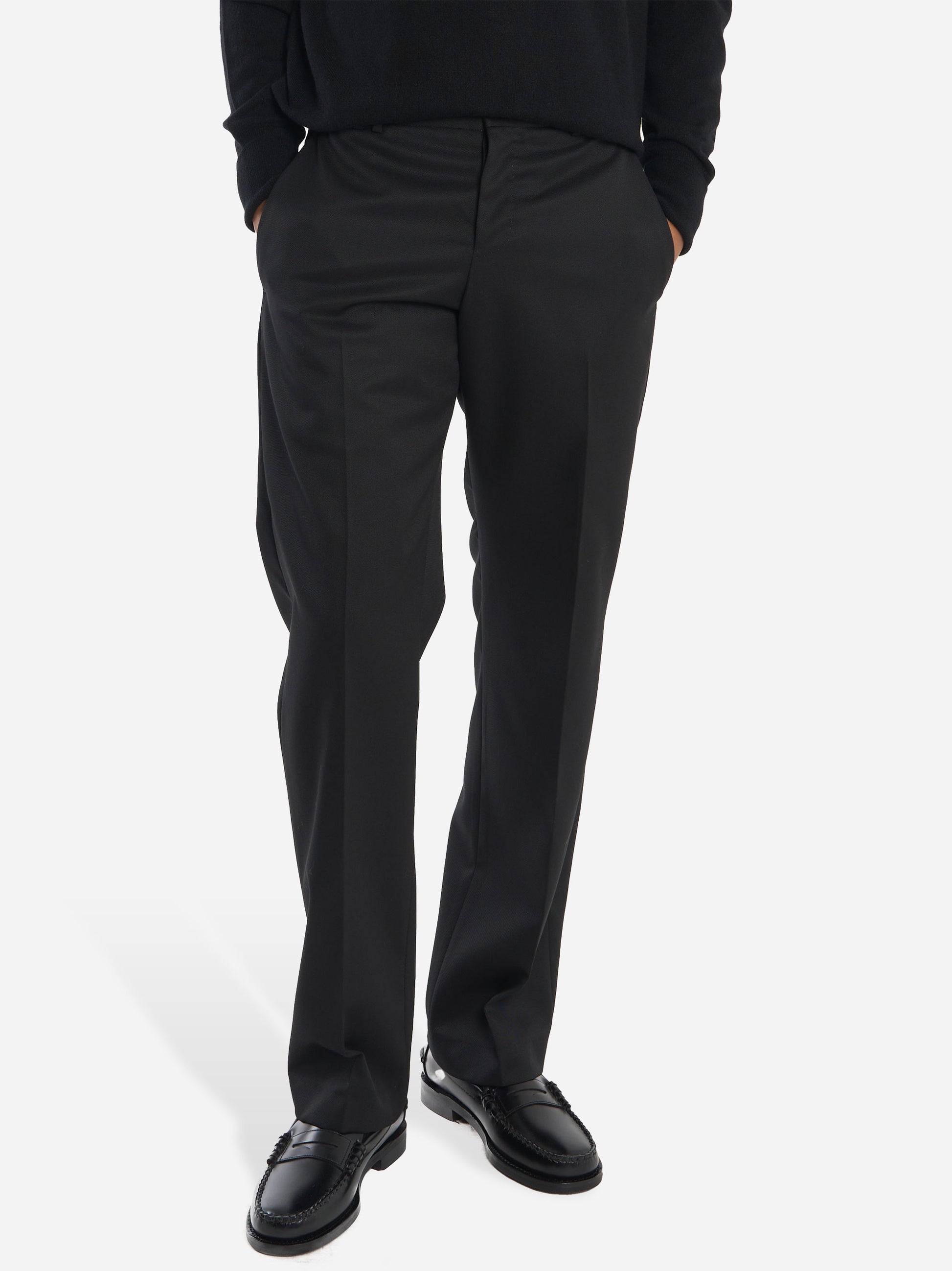 Pantalone Michael regular fit in tela di lana Nero