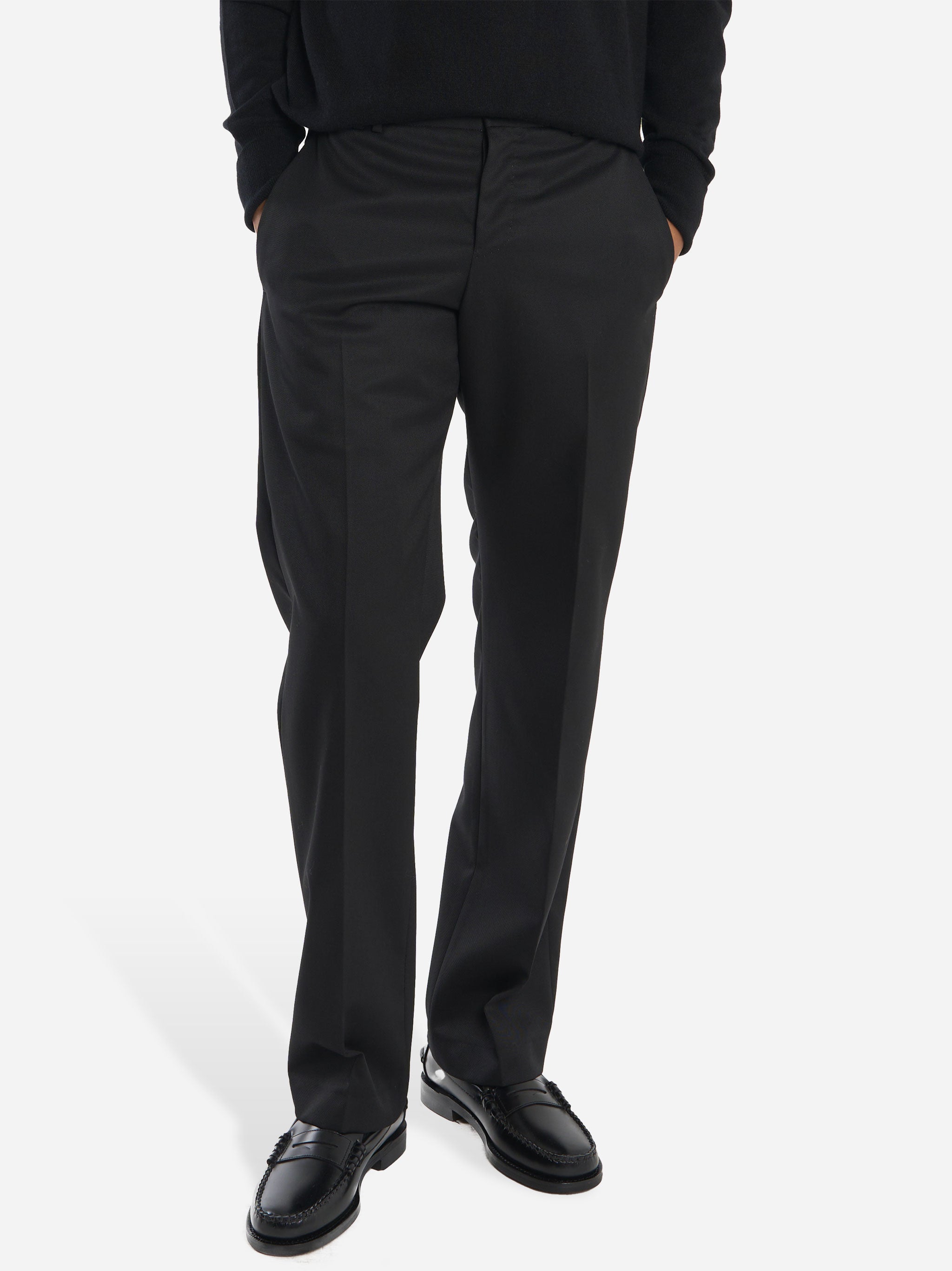 Pantalone Michael regular fit in tela di lana Nero